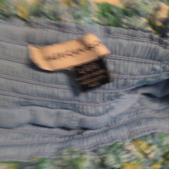 Blue Floral Ruffled Mini Skirt/shirts - Picture 6 of 6